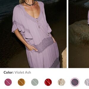 Free People Dream on Maxi Dress Violet Ash XS